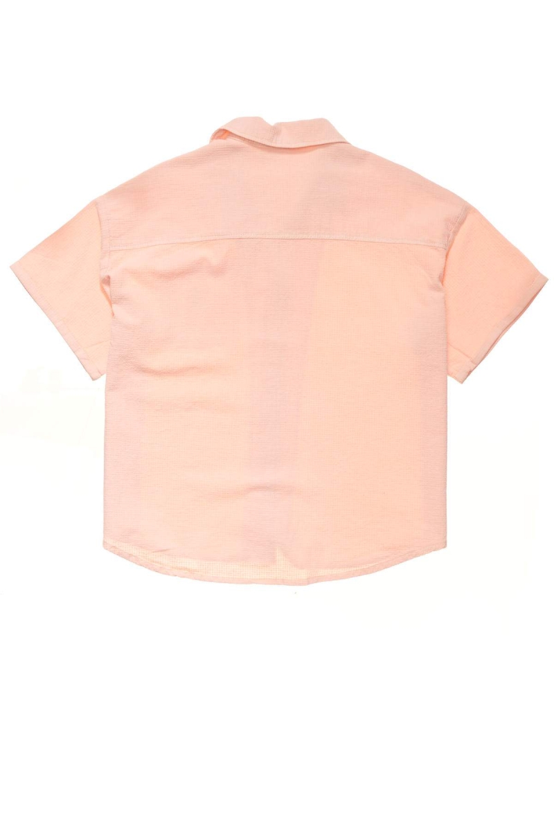 Orange Women's Stussy Vermont OS Shirt Sportswear | CA0000802