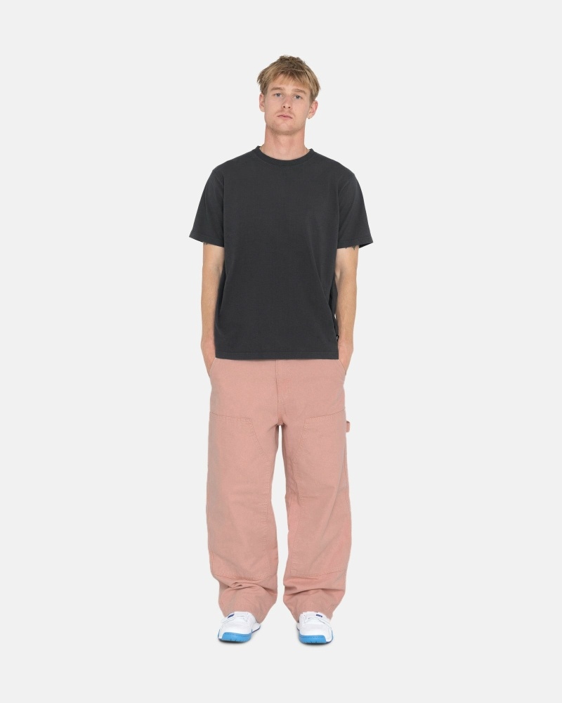 Pink Men's Stussy Canvas Work Pants | CA0000552