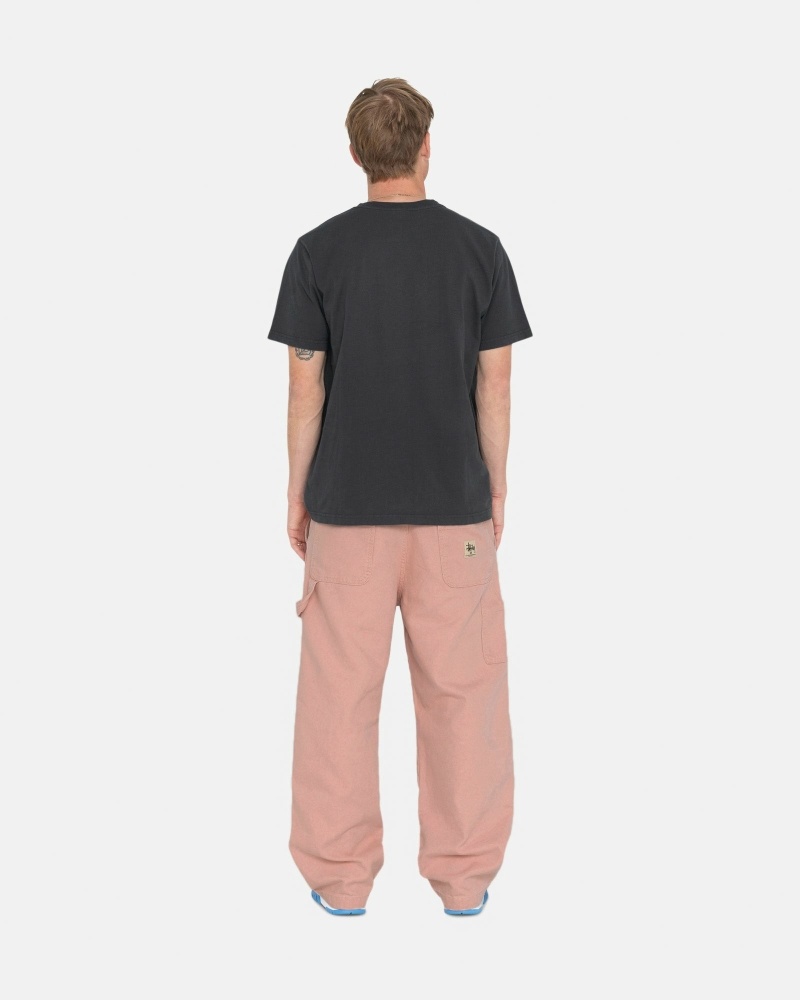 Pink Men's Stussy Canvas Work Pants | CA0000552