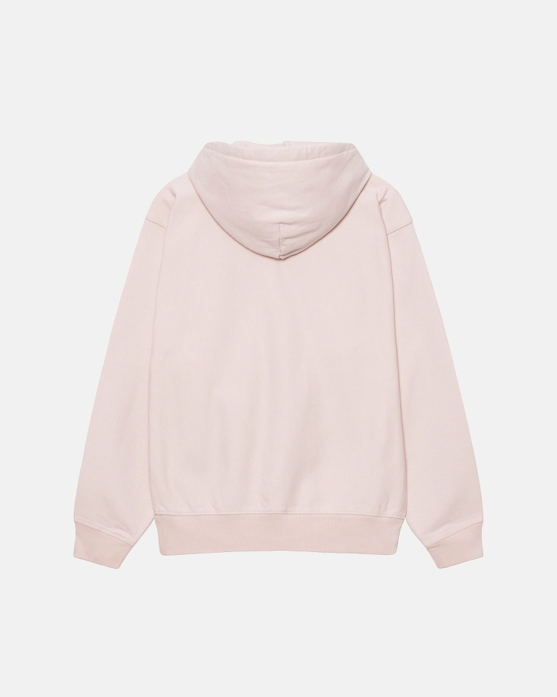 Pink Men's Stussy Overdyed Stock Logo Hoodies | CA0000050