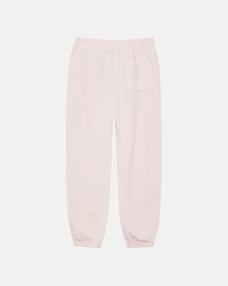 Pink Men's Stussy Overdyed Stock Logo Sweatpants | CA0000882