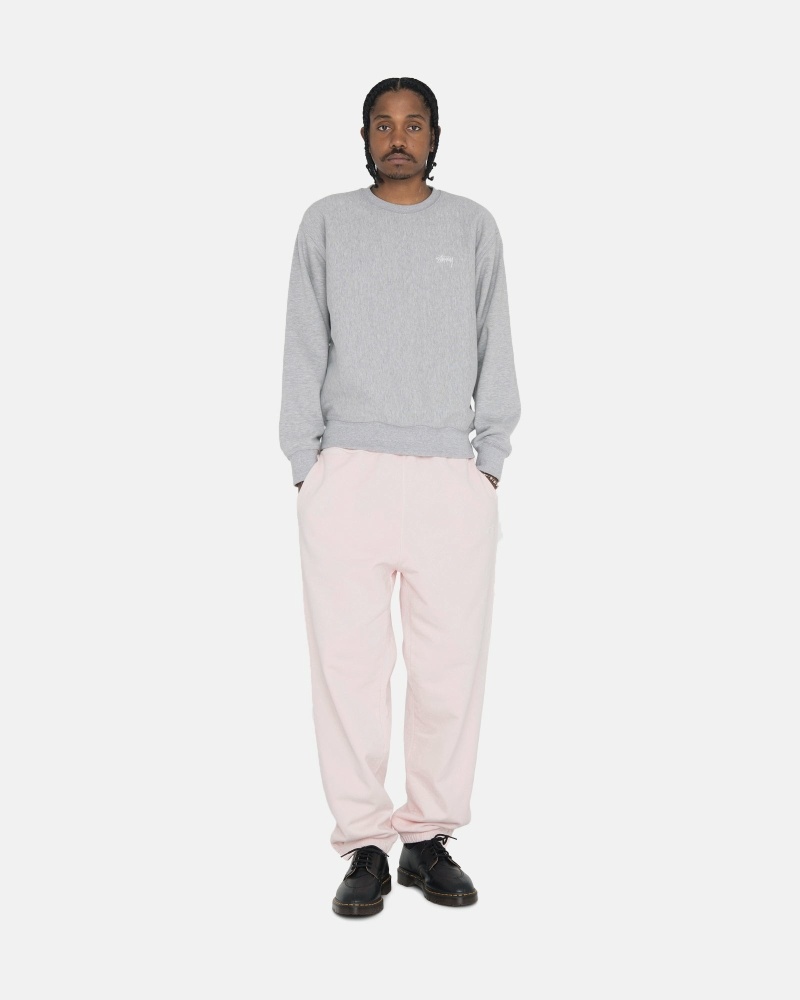 Pink Men's Stussy Overdyed Stock Logo Sweatpants | CA0000882