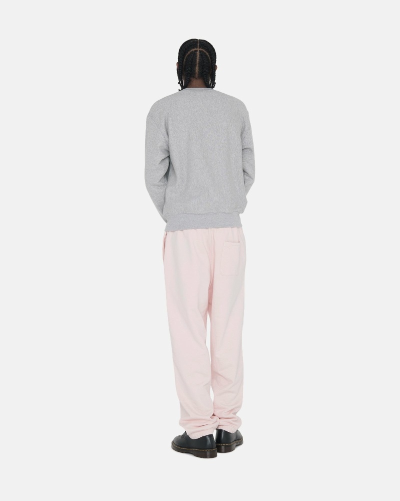 Pink Men's Stussy Overdyed Stock Logo Sweatpants | CA0000882