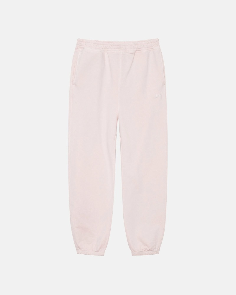 Pink Men\'s Stussy Overdyed Stock Logo Sweatpants | CA0000882