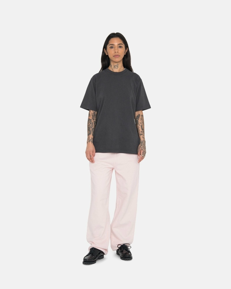 Pink Men's Stussy Overdyed Stock Logo Sweatpants | CA0000883