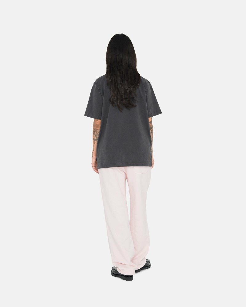 Pink Men's Stussy Overdyed Stock Logo Sweatpants | CA0000883