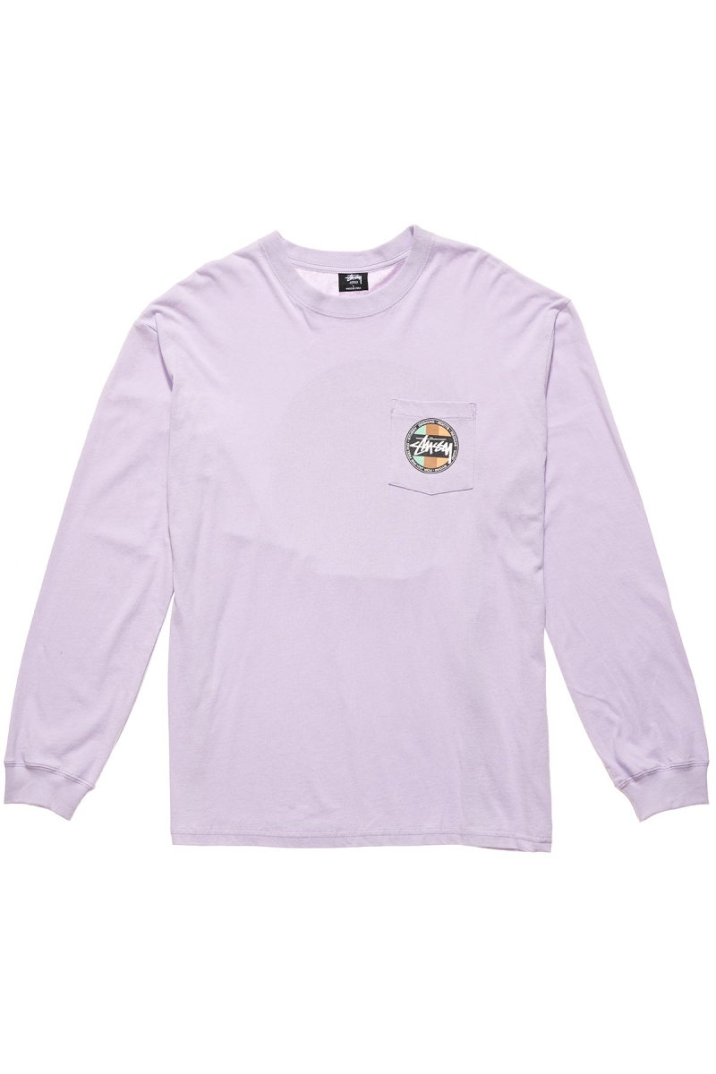 Pink Men\'s Stussy Surf Dot Pocket Tee Sweatshirts | CA0000959