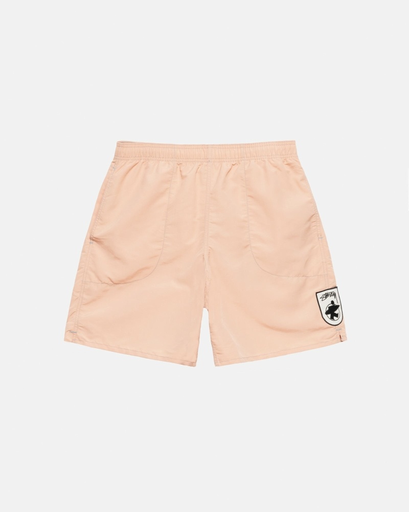 Pink Men\'s Stussy Surfman Patch Shorts | CA0000701