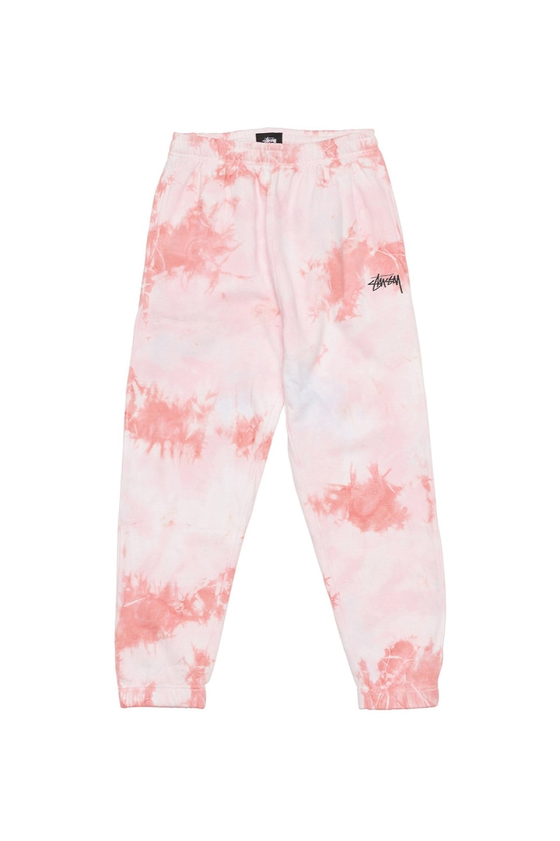 Pink Women\'s Stussy Avalon Tie Dye Track Pants | CA0000974