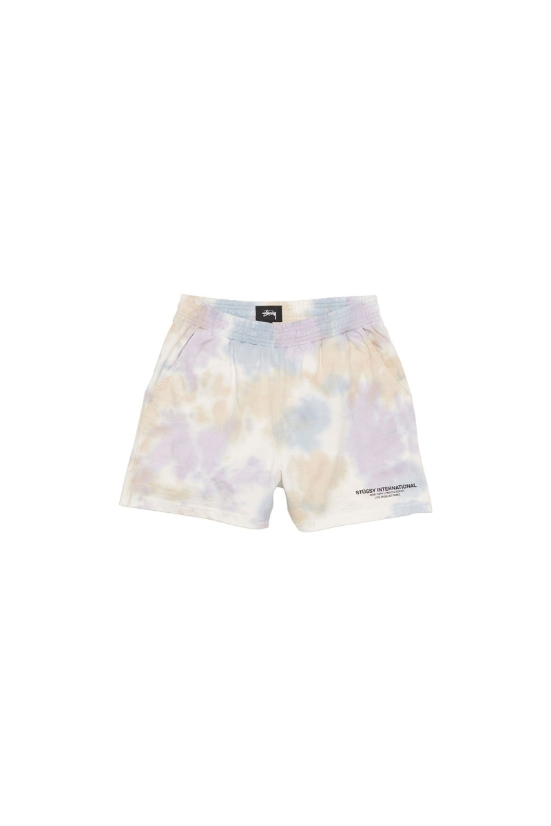 Pink Women\'s Stussy Breeze Tie Dye Shorts | CA0000627