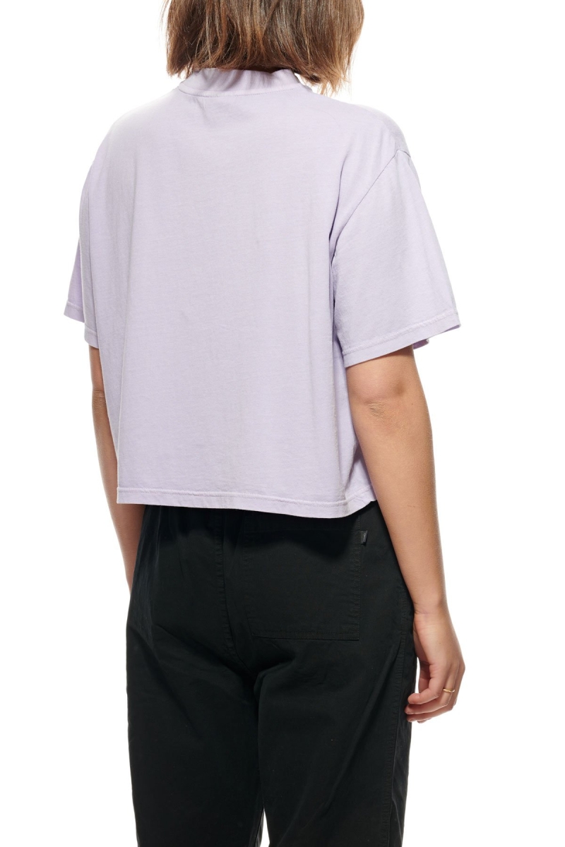 Pink Women's Stussy Designs Pocket Boxy T Shirts | CA0000152