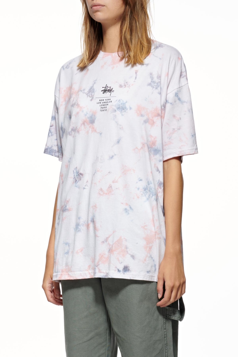 Pink Women's Stussy Florida TD Relaxed T Shirts | CA0000169