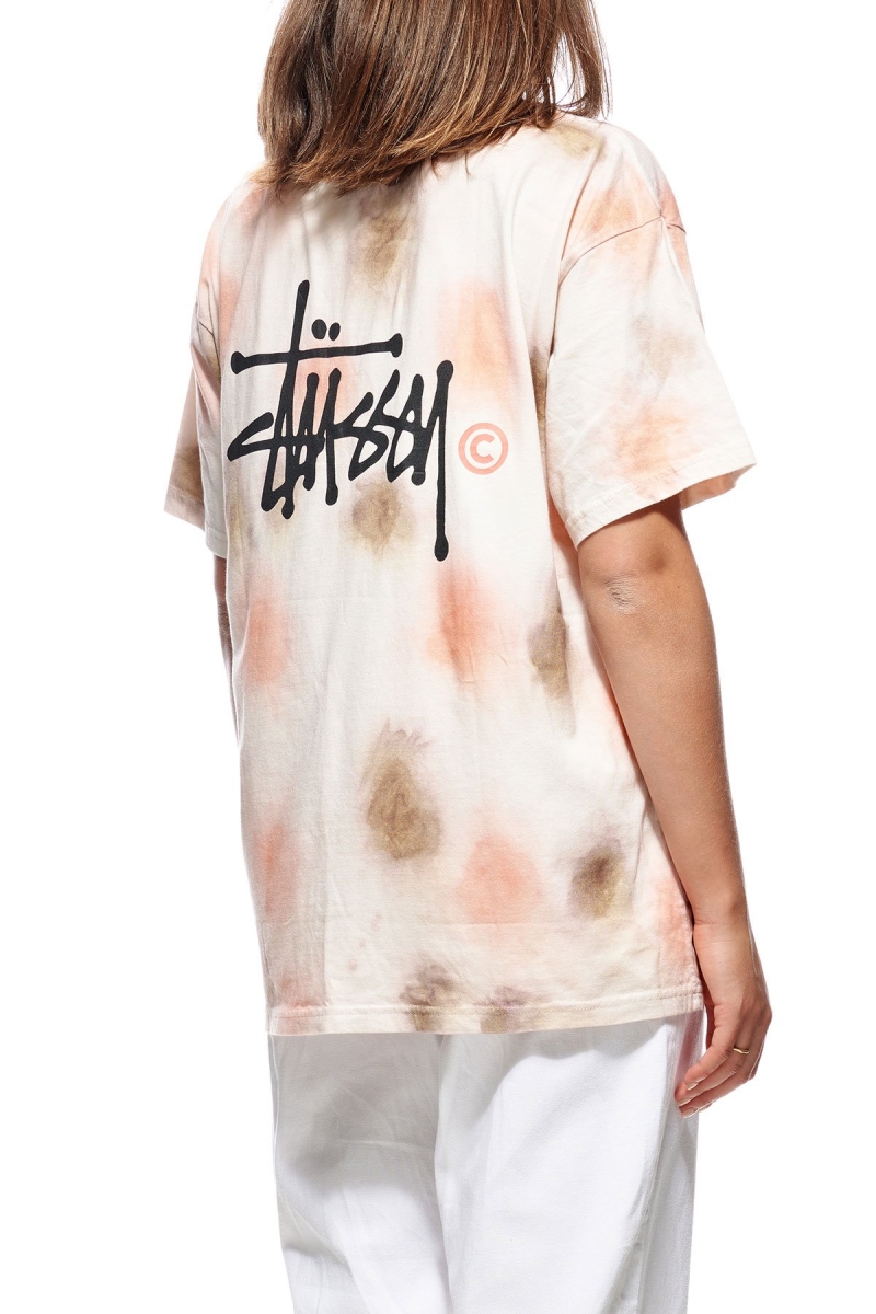 Pink Women's Stussy Graffiti Tie Dye Relaxed T Shirts | CA0000193