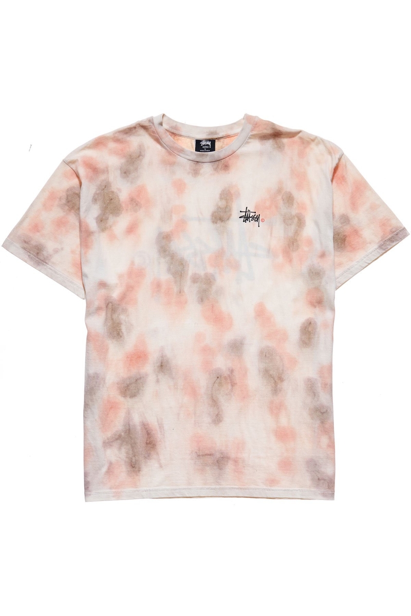 Pink Women\'s Stussy Graffiti Tie Dye Relaxed T Shirts | CA0000193