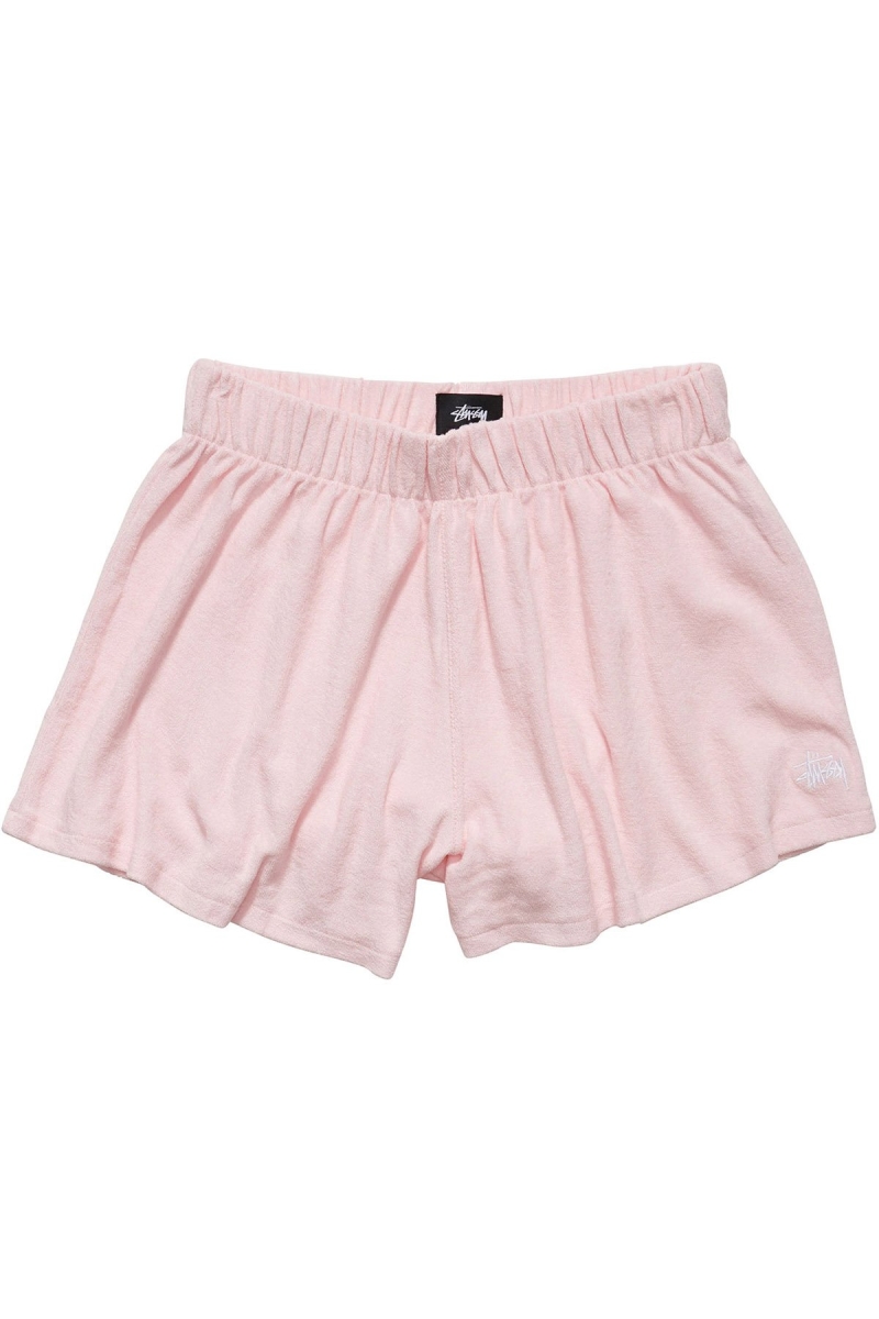 Pink Women\'s Stussy Havana Terry Beach Short Shorts | CA0000647