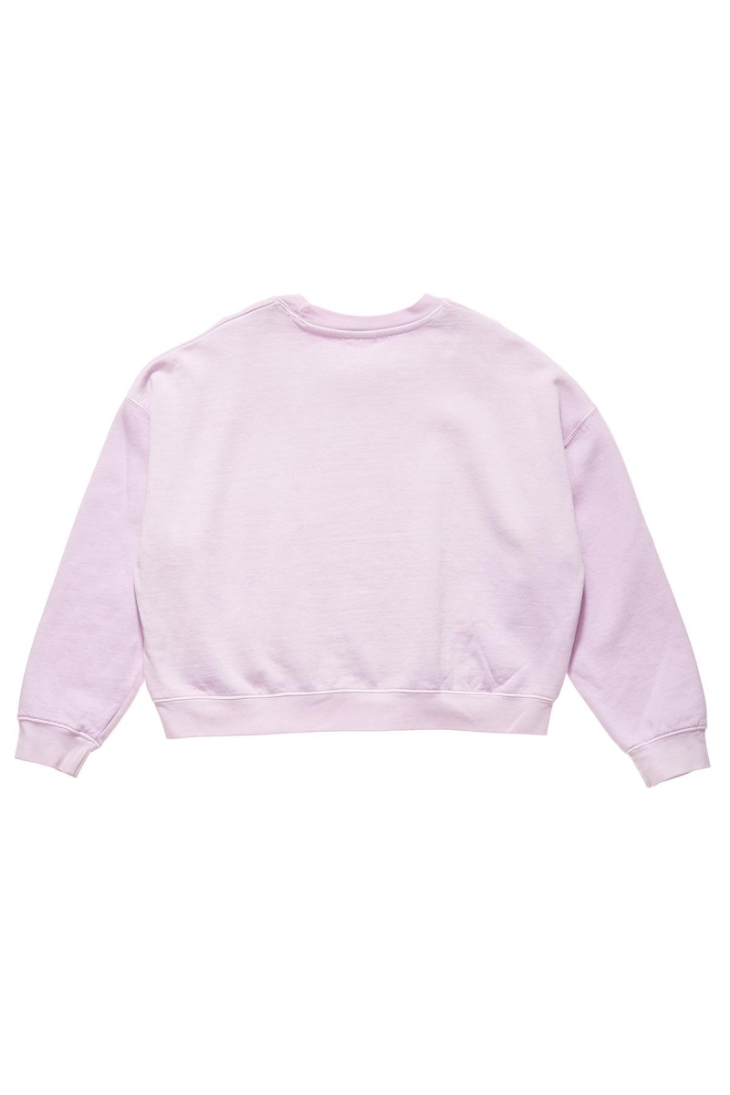 Pink Women's Stussy World Tour Pigment Crew Sweaters | CA0000870