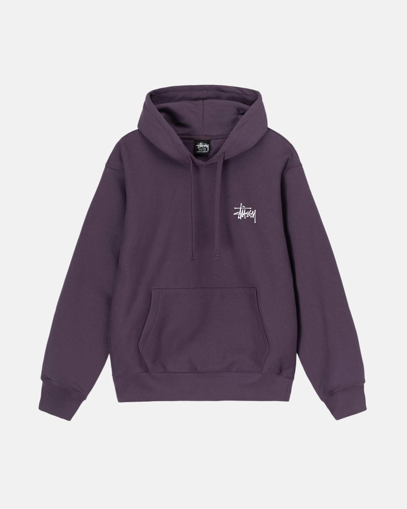 Purple Men's Stussy Basic Hoodies | CA0000010