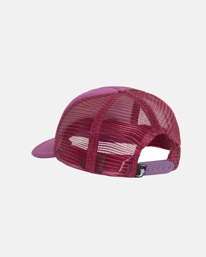 Purple Men's Stussy Big Basic Trucker Caps | CA0000400