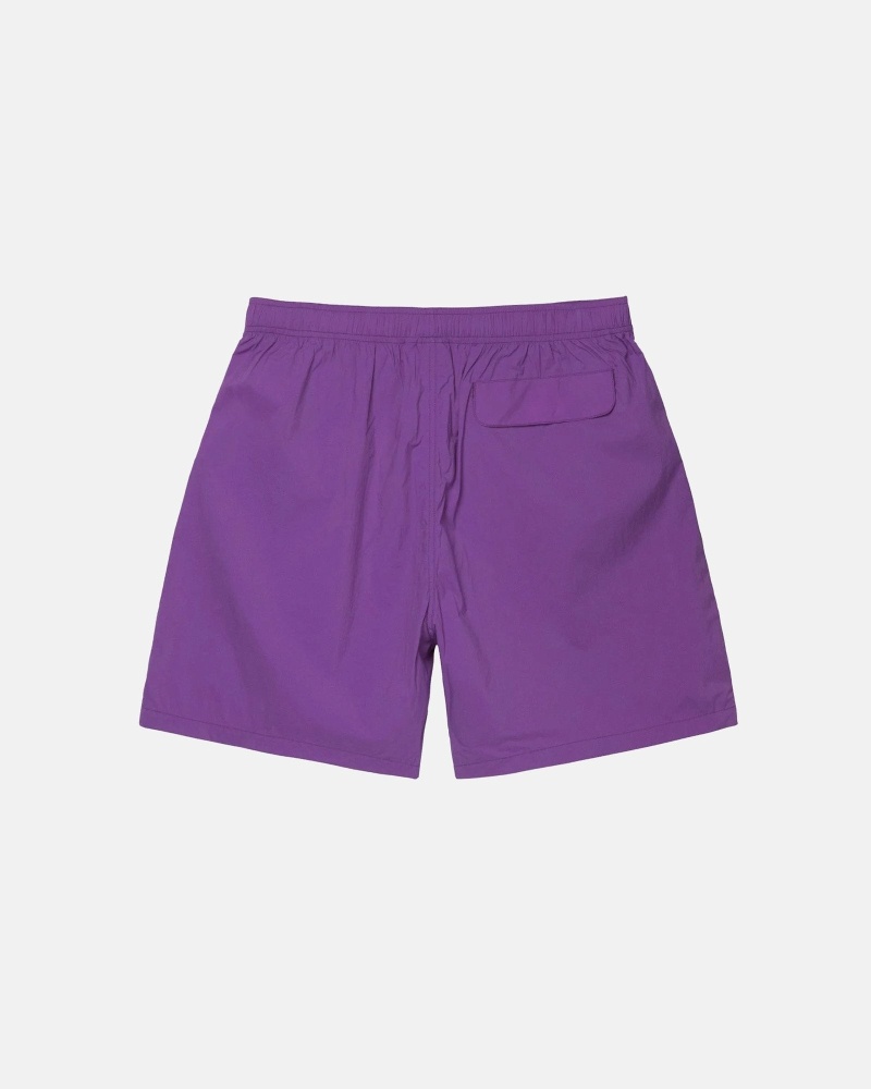 Purple Men's Stussy Big Stock Nylon Short Shorts | CA0000623