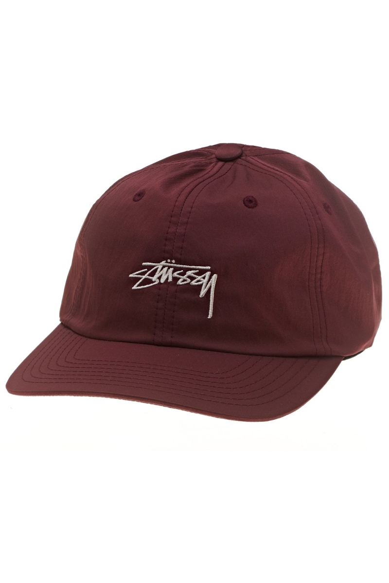 Red Men\'s Stussy Authentic Satin Low Pro Hats | CA0000378