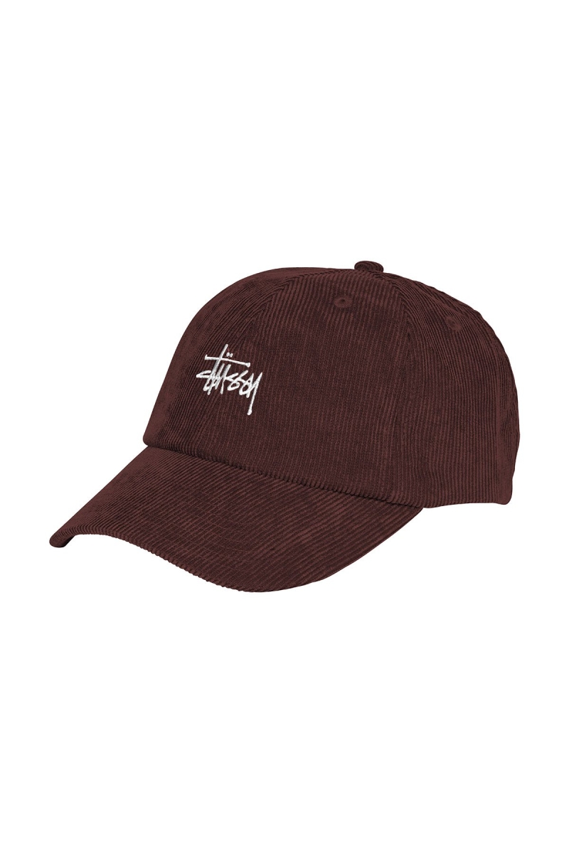 Red Men\'s Stussy Graffiti Cord Low Pro Hats | CA0000447