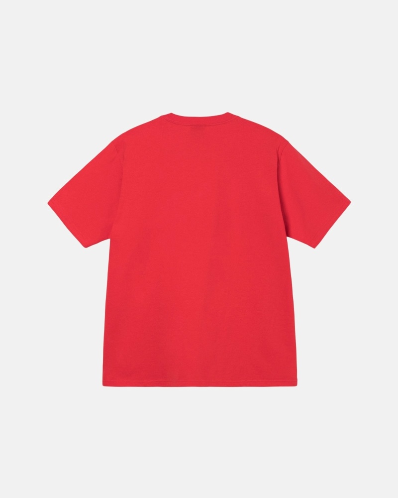 Red Men's Stussy Motel T Shirts | CA0000249