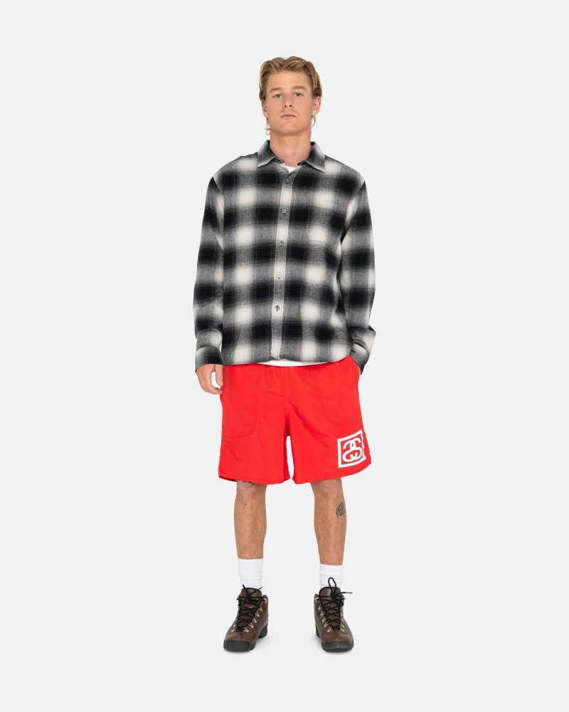 Red Men's Stussy Ss-Link Shorts | CA0000684