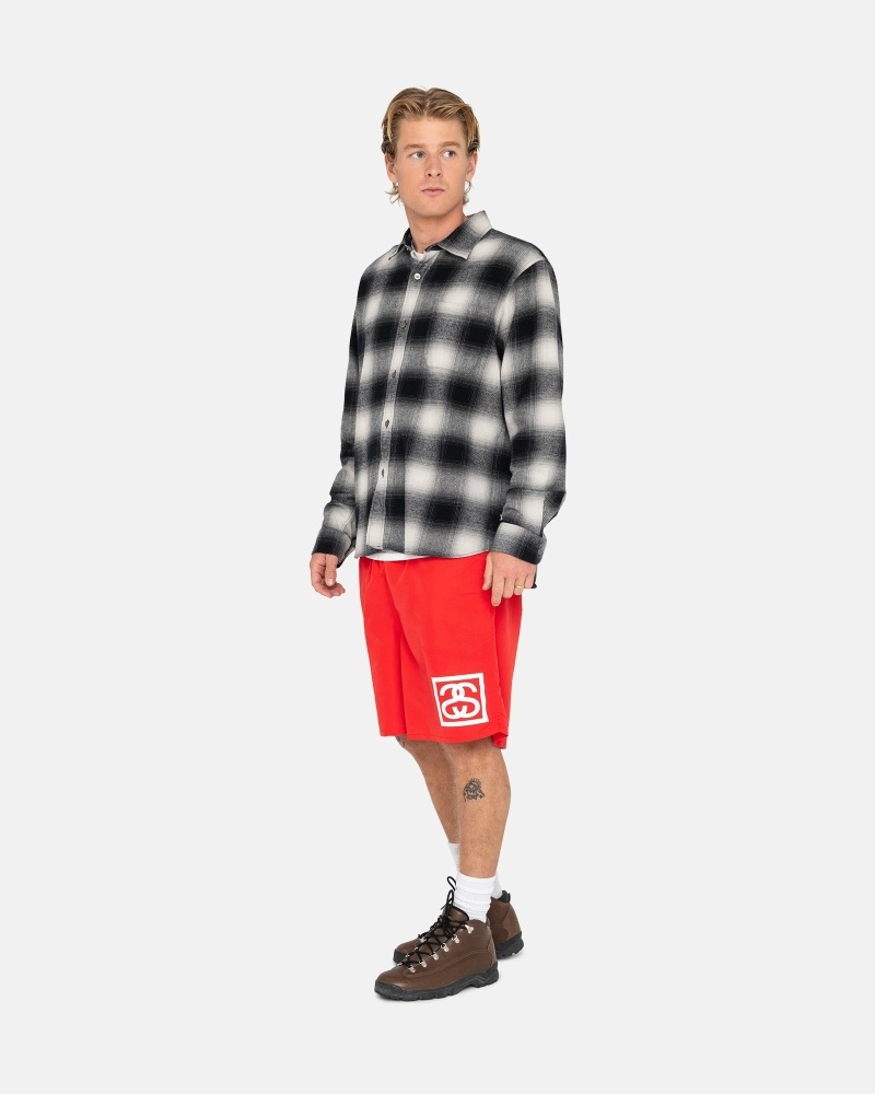 Red Men's Stussy Ss-Link Shorts | CA0000684