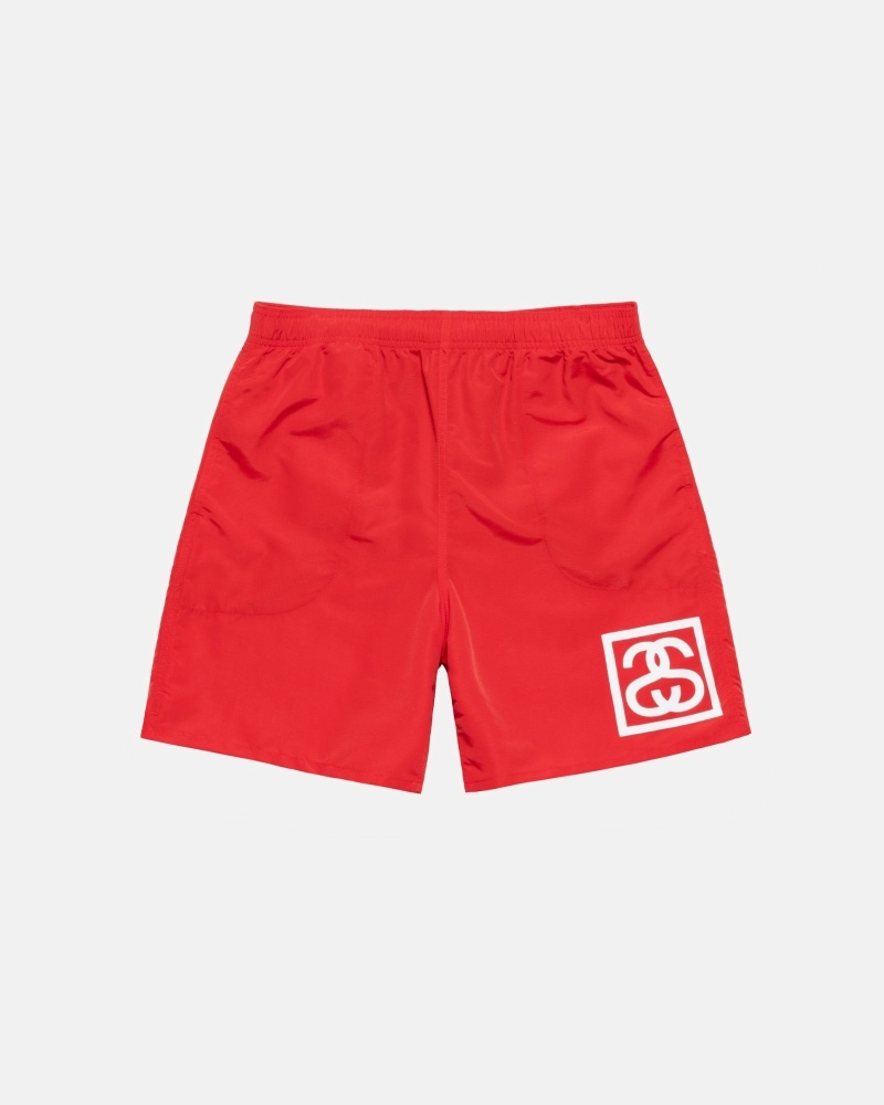 Red Men\'s Stussy Ss-Link Shorts | CA0000684