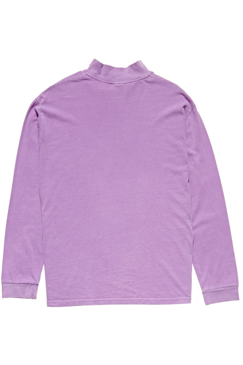 Red Women's Stussy Ash Mock Neck LS OS Sweatshirts | CA0000892