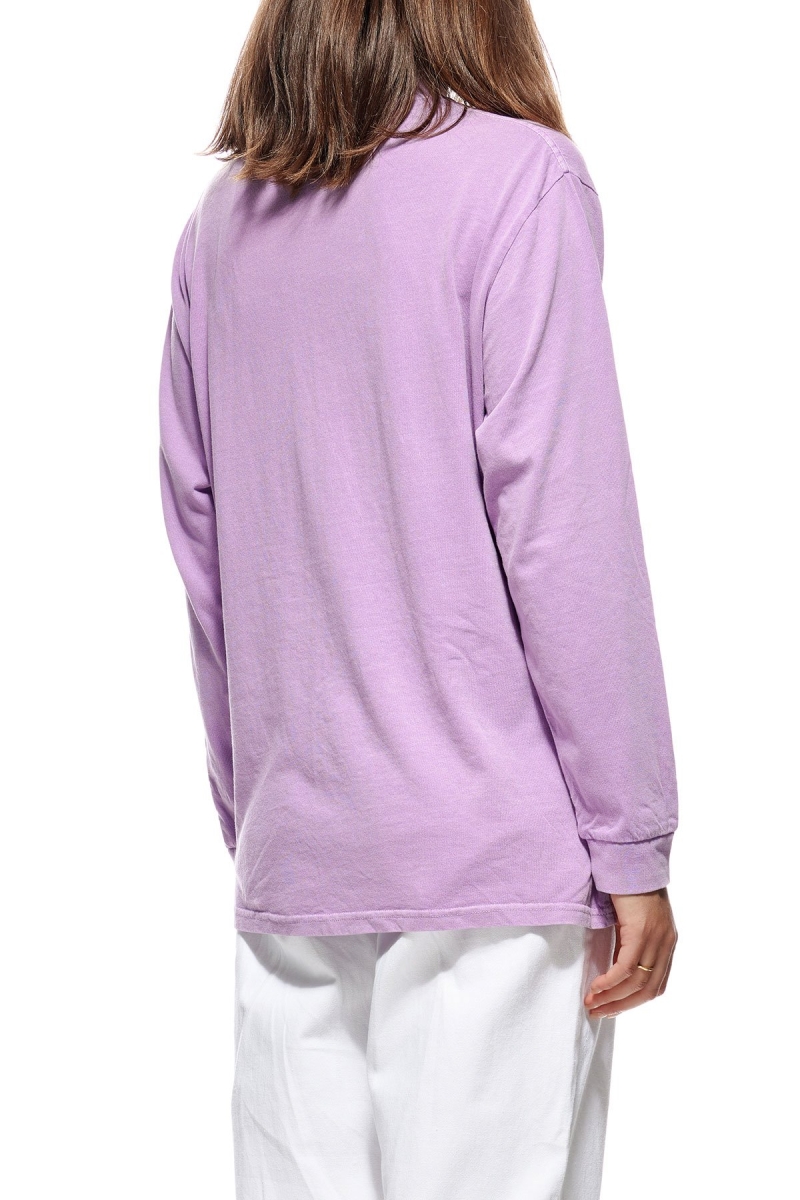 Red Women's Stussy Ash Mock Neck LS OS Sweatshirts | CA0000892