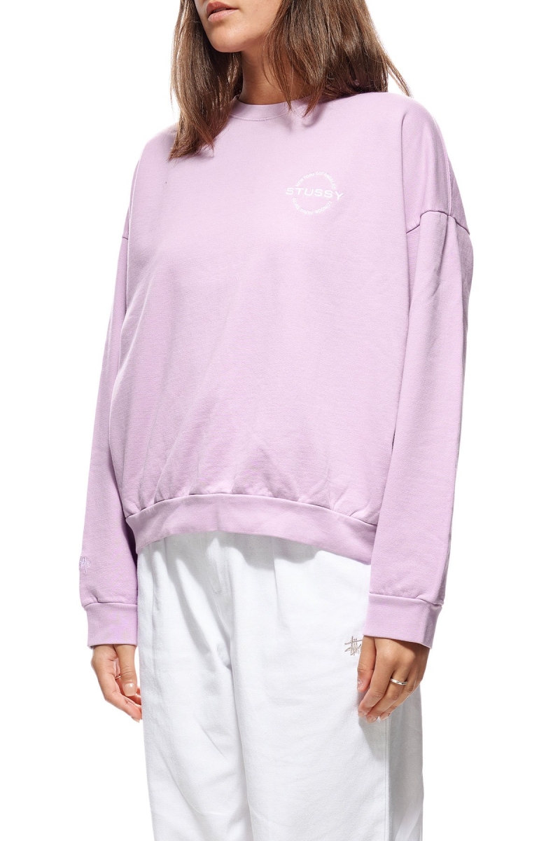 Red Women's Stussy City Circle OS Crew Sportswear | CA0000752