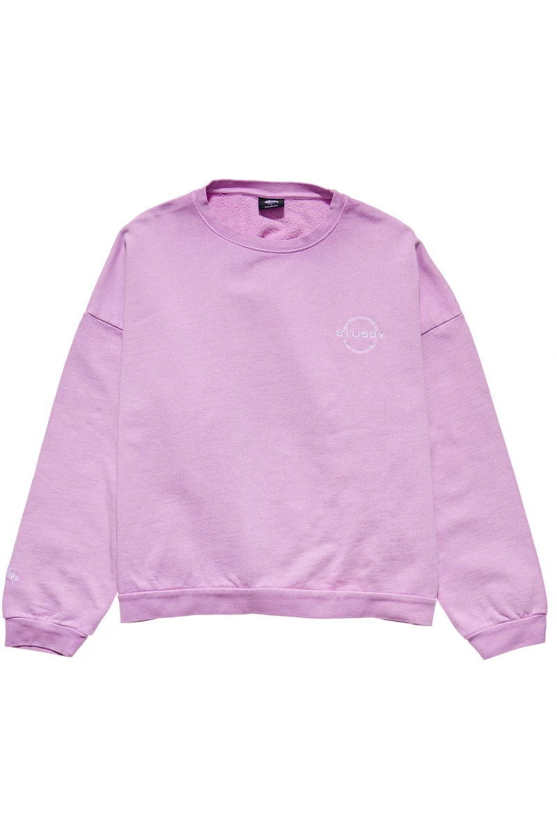 Red Women\'s Stussy City Circle OS Crew Sweaters | CA0000824