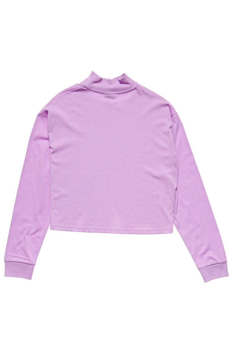 Red Women's Stussy Design Corp. Mock Neck LS Sweatshirts | CA0000913