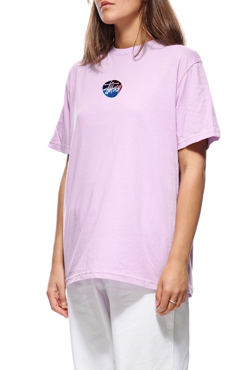 Red Women's Stussy Emblem Boyfriend T Shirts | CA0000164