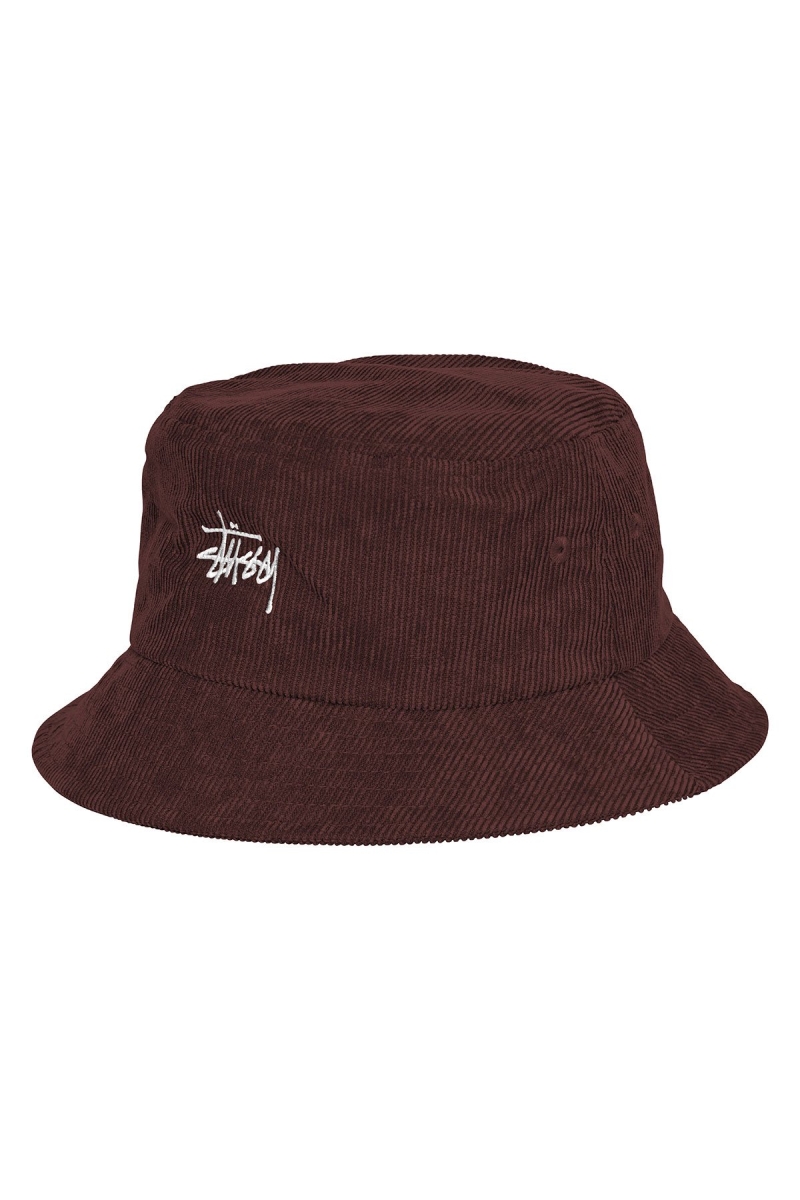 Red Women\'s Stussy Graffiti Cord Bucket Hats | CA0000444