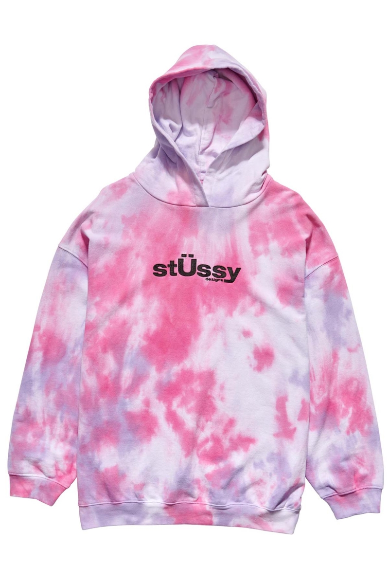 Red Women\'s Stussy Warped Tie Dye Hood Sportswear | CA0000805