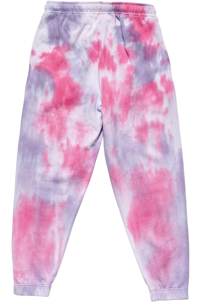 Red Women's Stussy Warped Tie Dye Track Pants | CA0001009