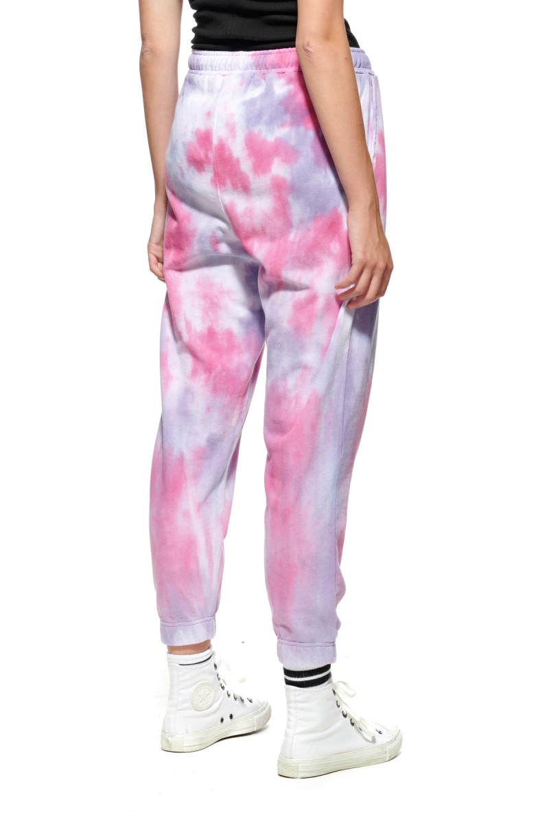 Red Women's Stussy Warped Tie Dye Track Pants | CA0001009