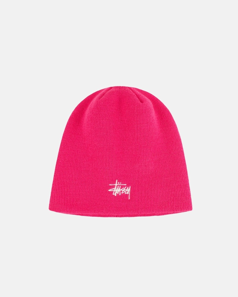 Rose Pink Men\'s Stussy Basic Skullcap Beanie | CA0000388