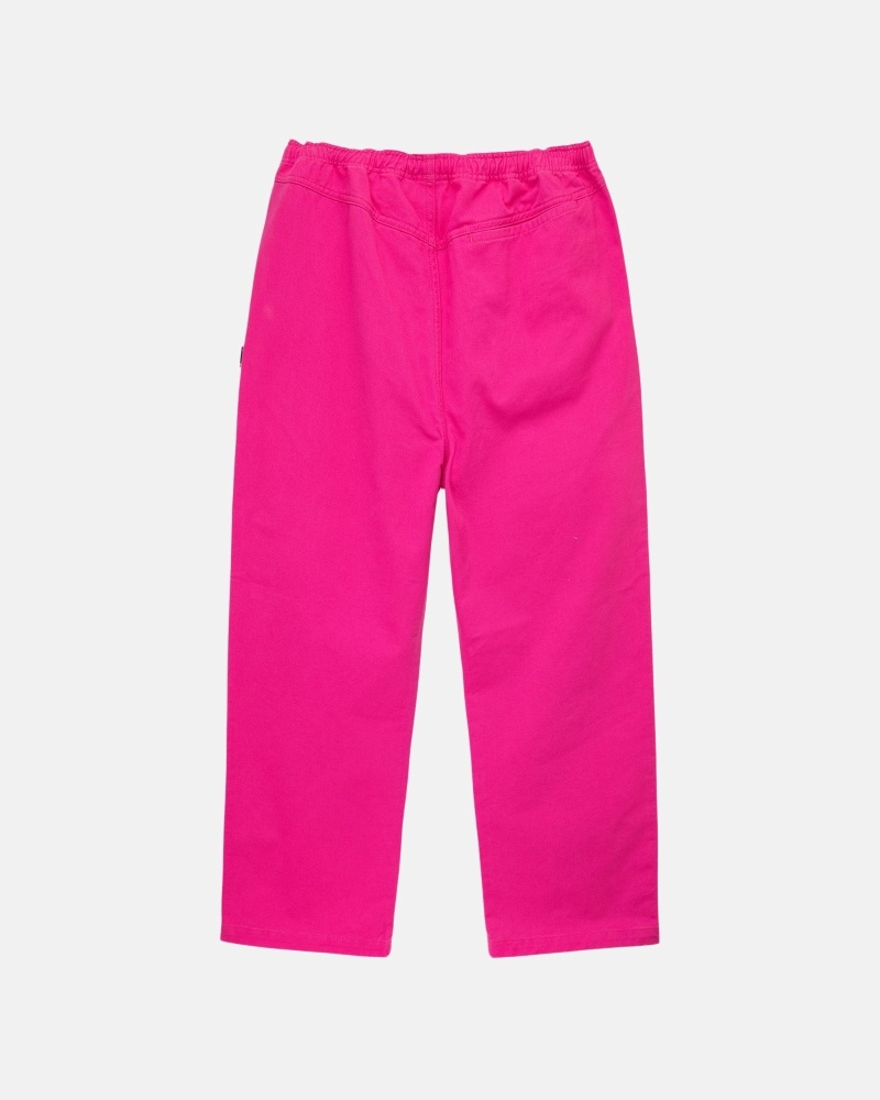 Rose Pink Men's Stussy Brushed Beach Pants | CA0000539