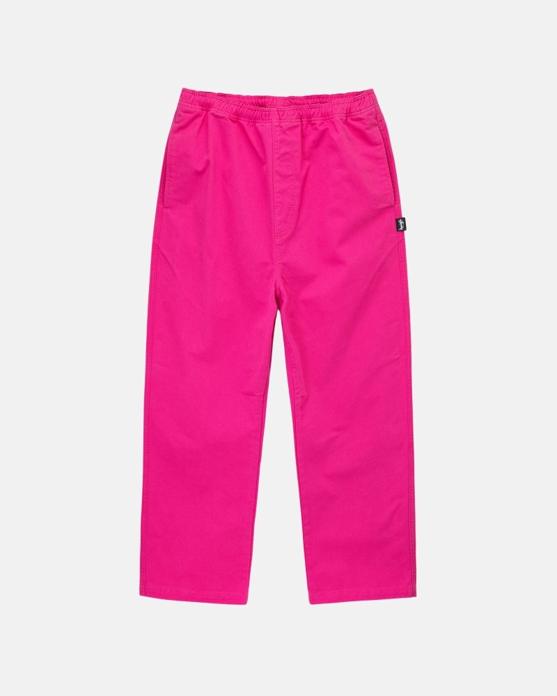 Rose Pink Men\'s Stussy Brushed Beach Pants | CA0000539