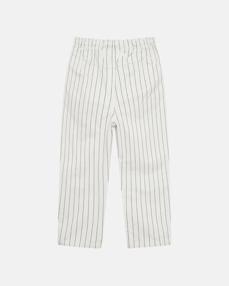 Stripes Men's Stussy Brushed Beach Pants | CA0000541