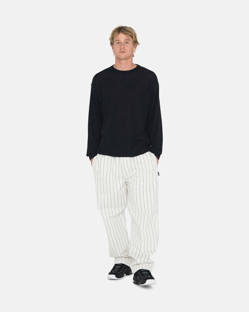 Stripes Men's Stussy Brushed Beach Pants | CA0000541