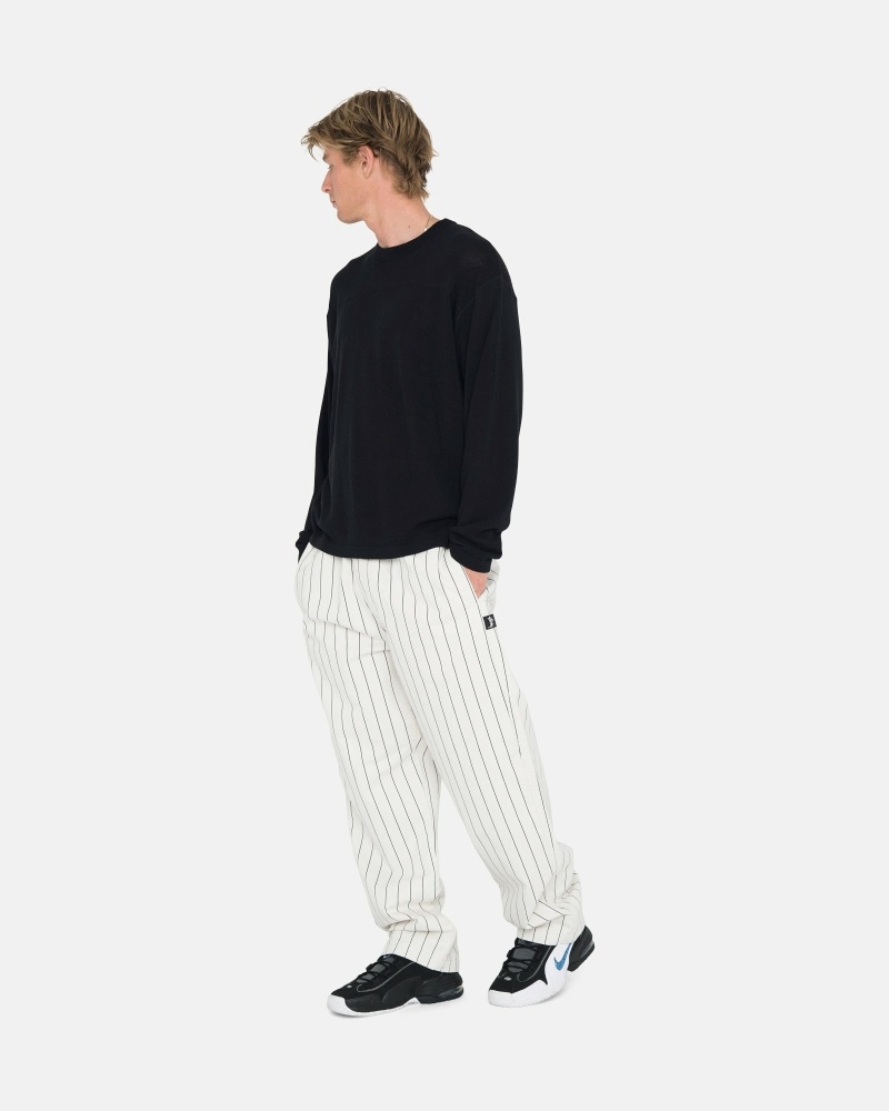 Stripes Men's Stussy Brushed Beach Pants | CA0000541