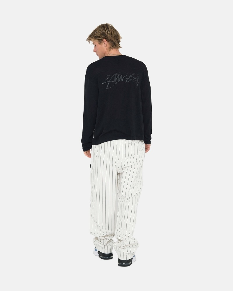 Stripes Men's Stussy Brushed Beach Pants | CA0000541