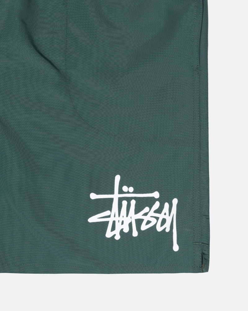 Turquoise Men's Stussy Big Basic Shorts | CA0000622