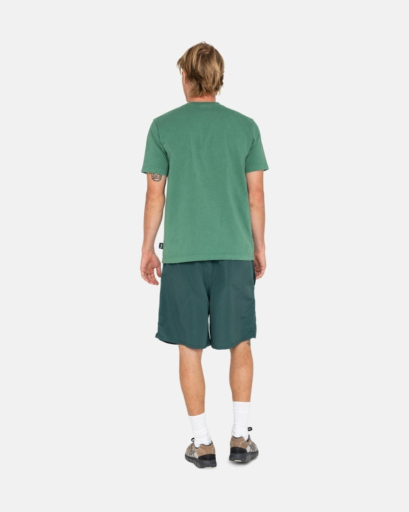 Turquoise Men's Stussy Big Basic Shorts | CA0000622