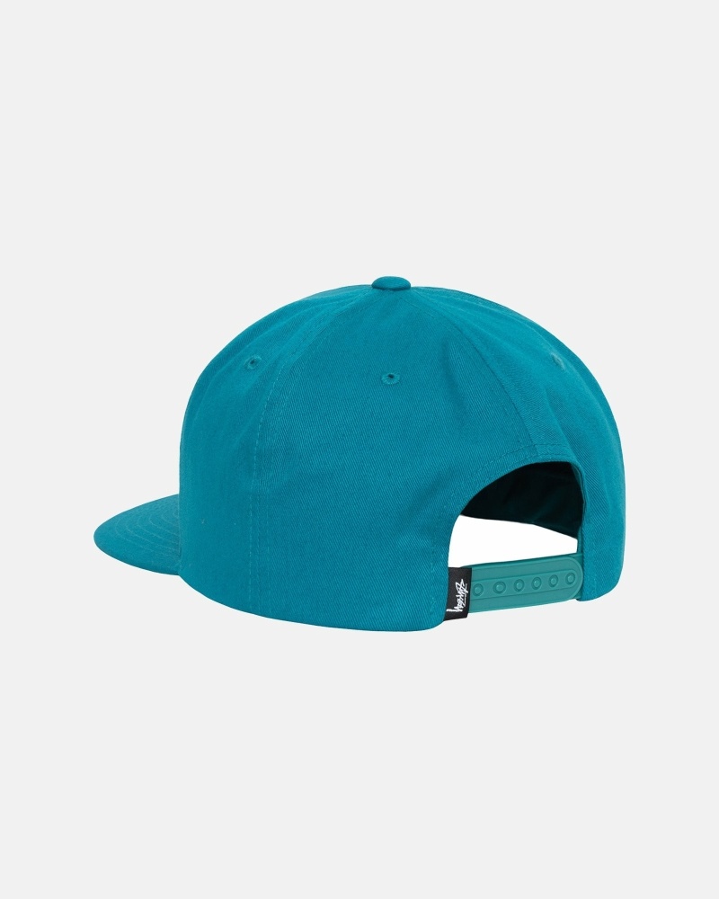 Turquoise Men's Stussy Big Stock Point Crown Caps | CA0000410