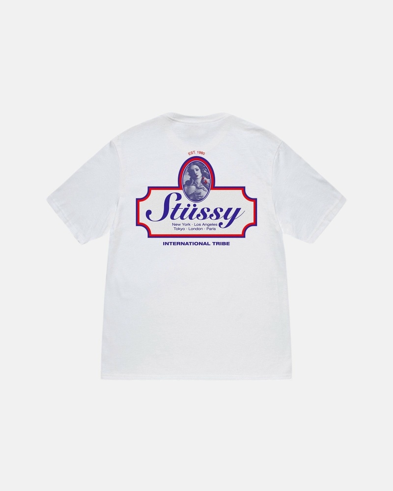 White Men\'s Stussy Authentic T Shirts | CA0000094